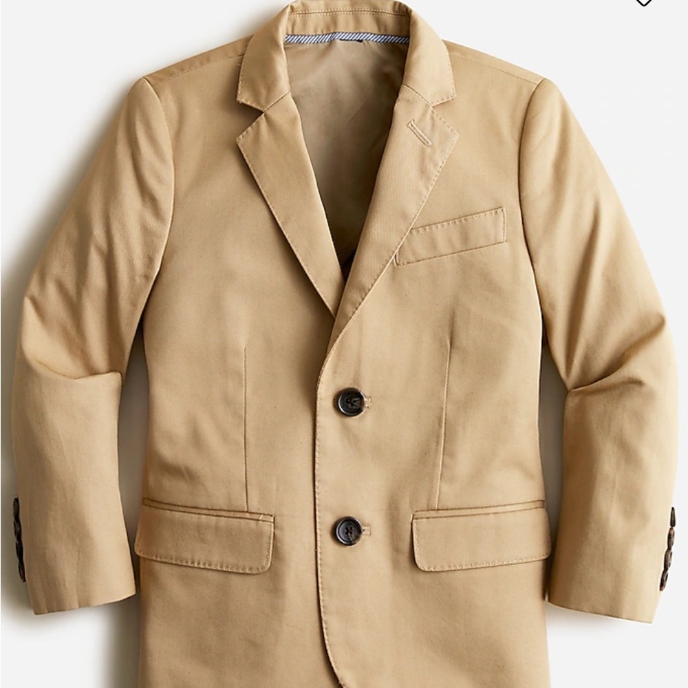 NWT $188 J Crew Ludlow Boys Italian Chino Suit jacket 7